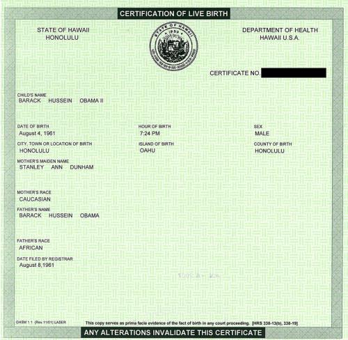 birth certificate obama. obama Birth Certificate